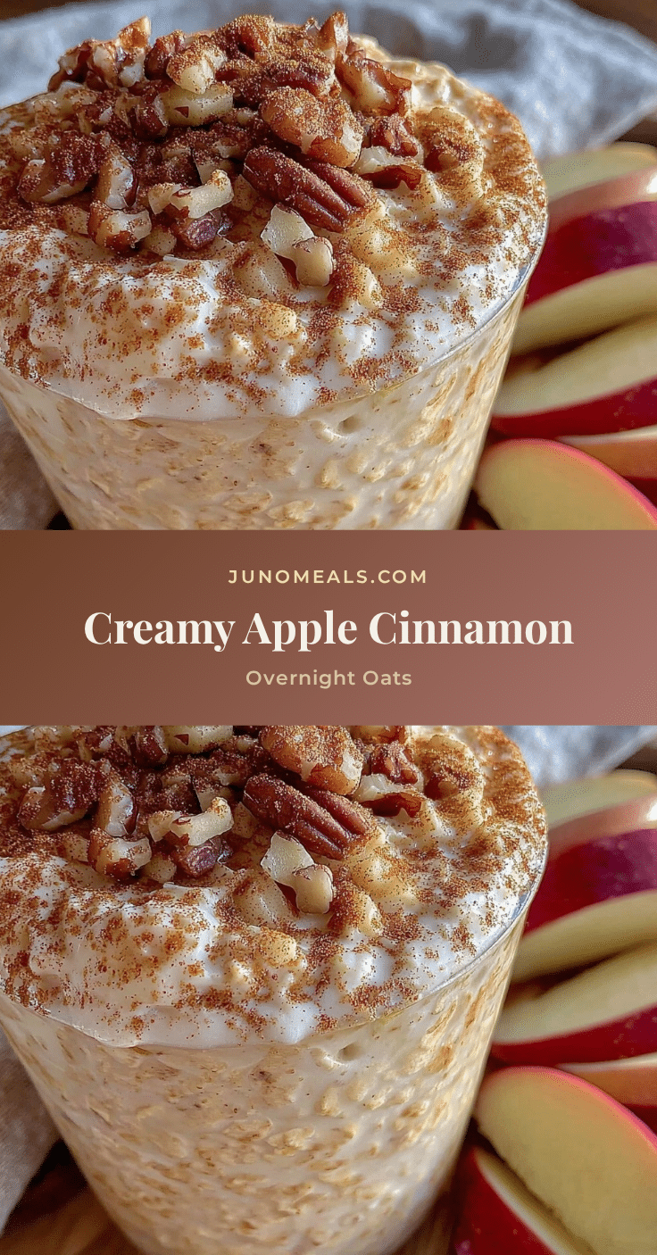 creamy apple cinnamon overnight oats recipe
