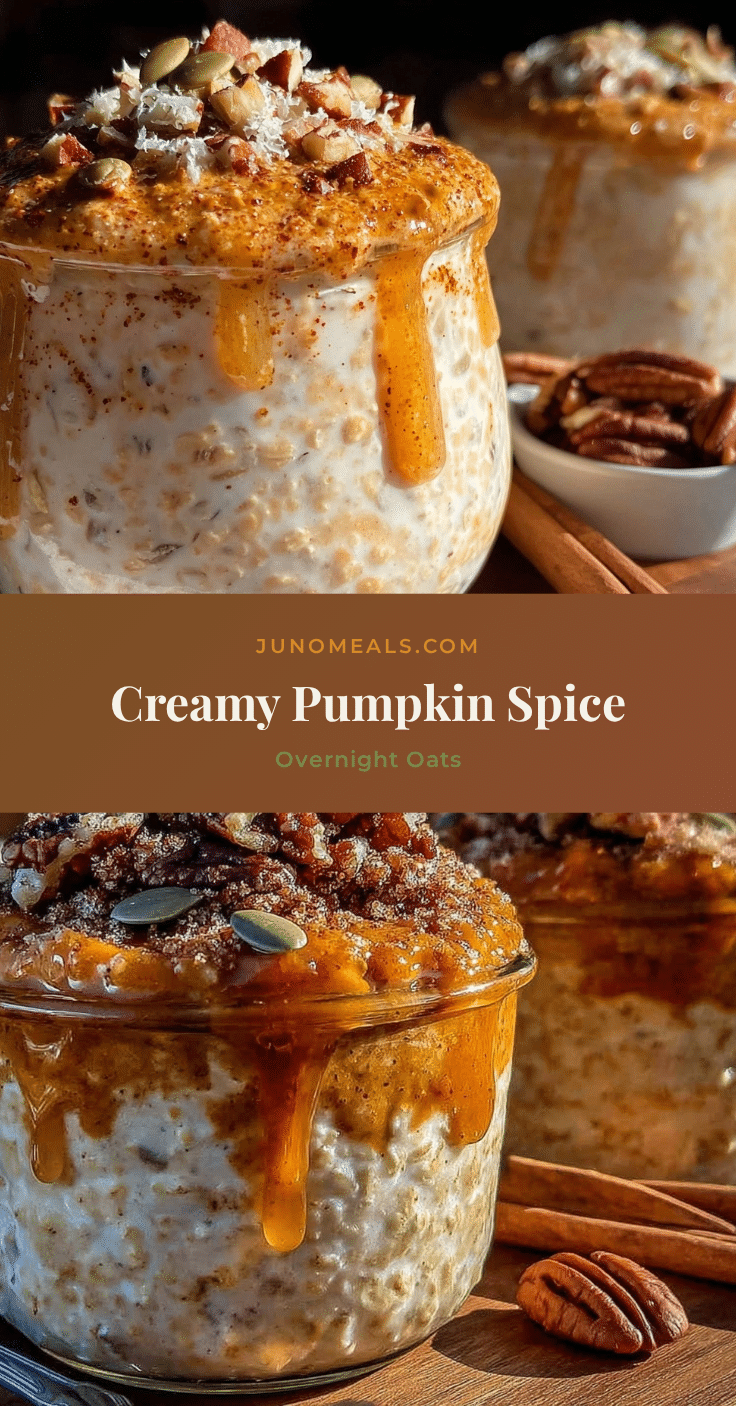 creamy pumpkin spice overnight oats recipe