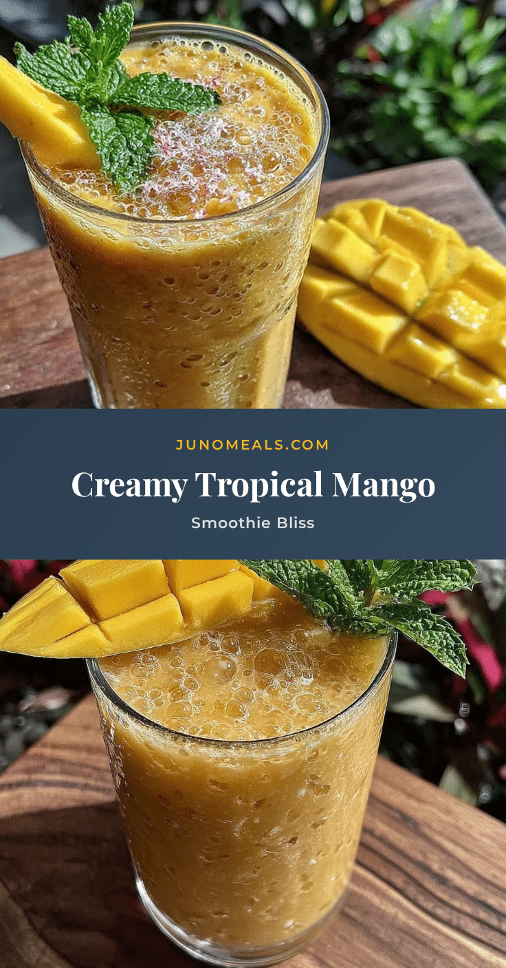 creamy tropical mango smoothie delight recipe