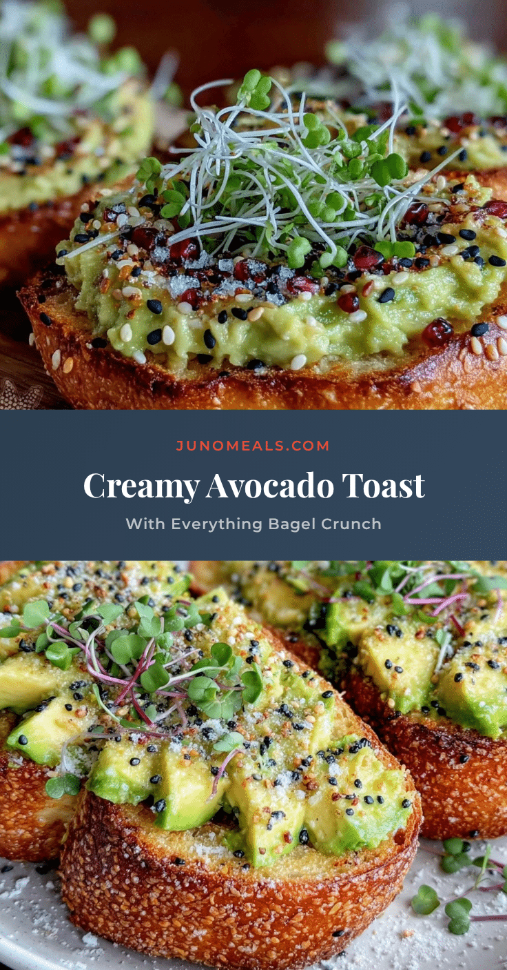 crispy avocado toast with everything bagel crunch recipe