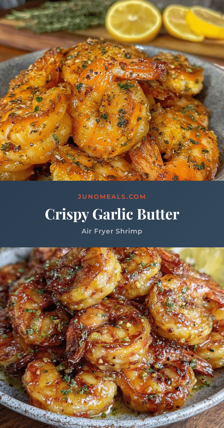 crispy garlic butter air fryer shrimp recipe