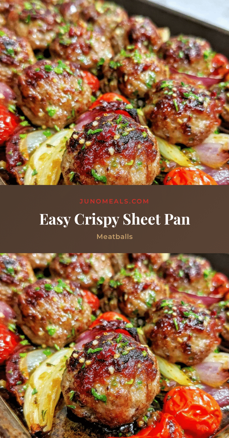 crispy sheet pan meatballs recipe