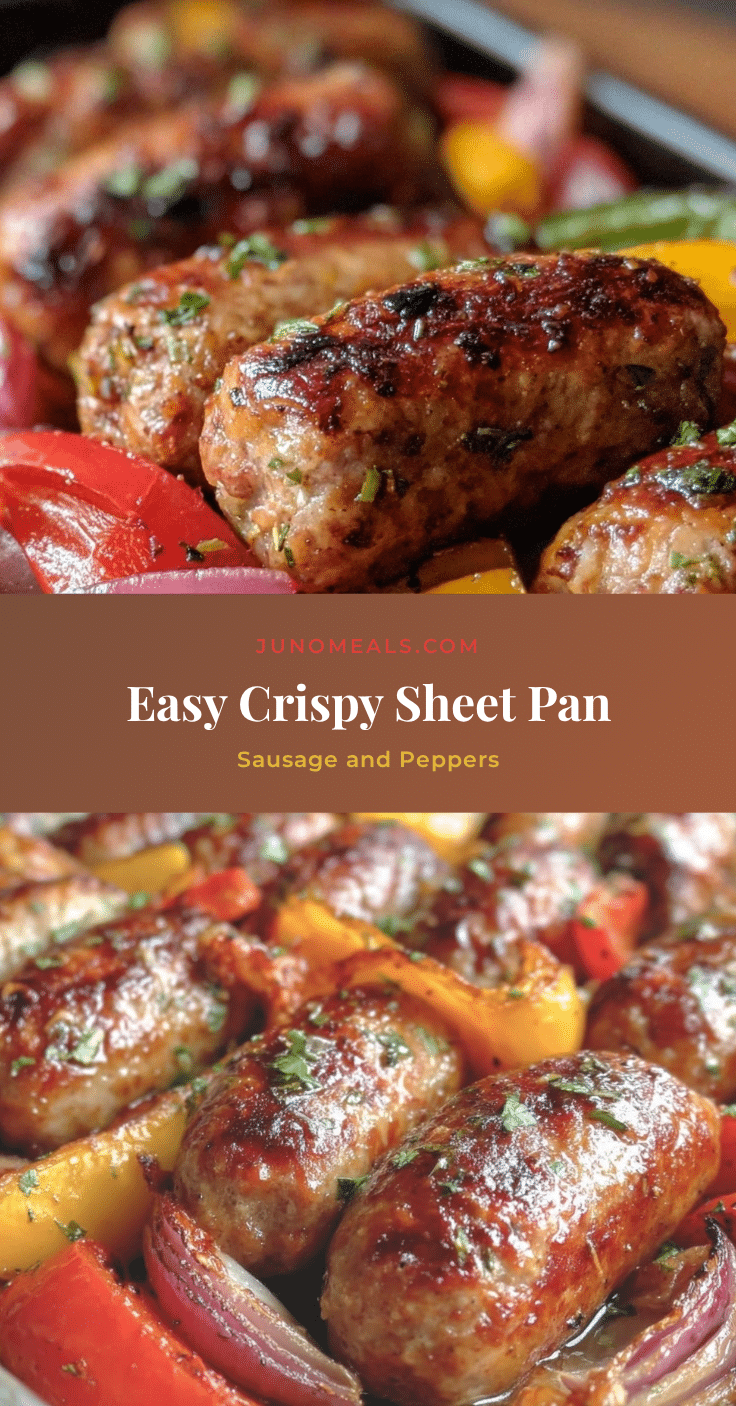 easy crispy sheet pan sausage and peppers recipe