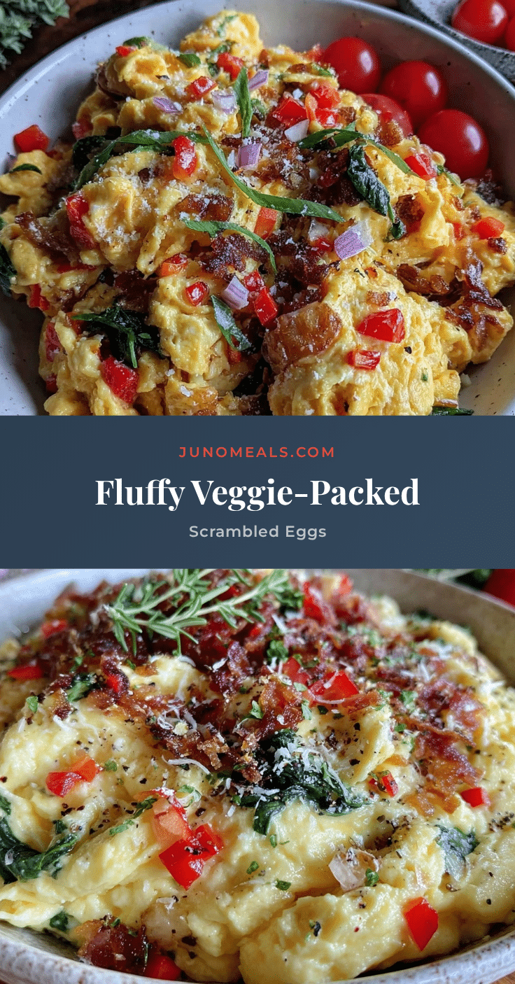fluffy veggie scrambled eggs recipe