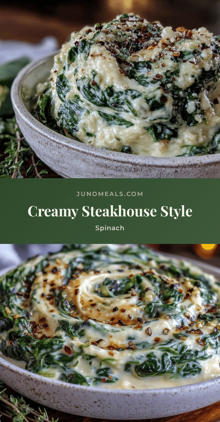 creamy steakhouse style creamed spinach recipe