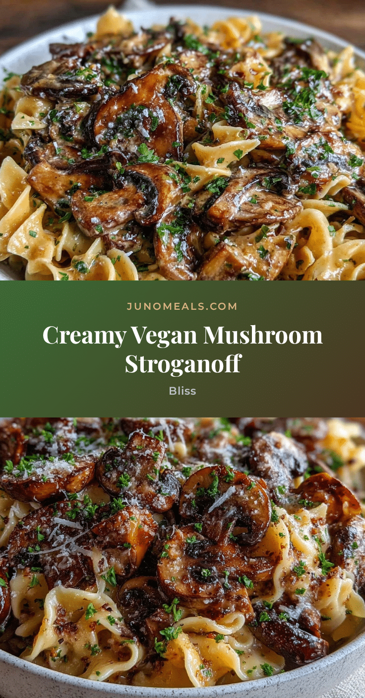 creamy vegan mushroom stroganoff recipe