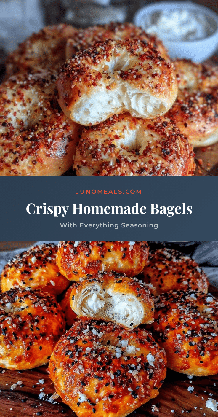 crispy homemade bagels with everything seasoning recipe