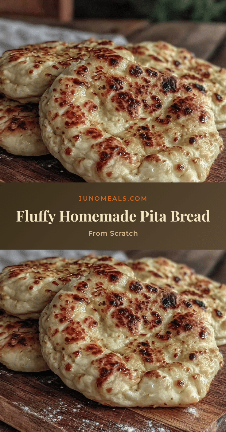 fluffy homemade pita bread from scratch recipe