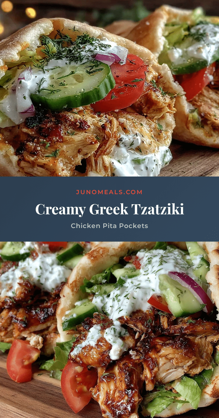 Fresh Greek Tzatziki Chicken Pita Pockets recipe