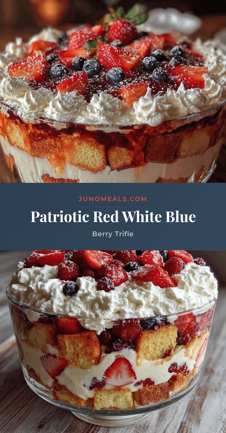 red white and blue berry trifle recipe