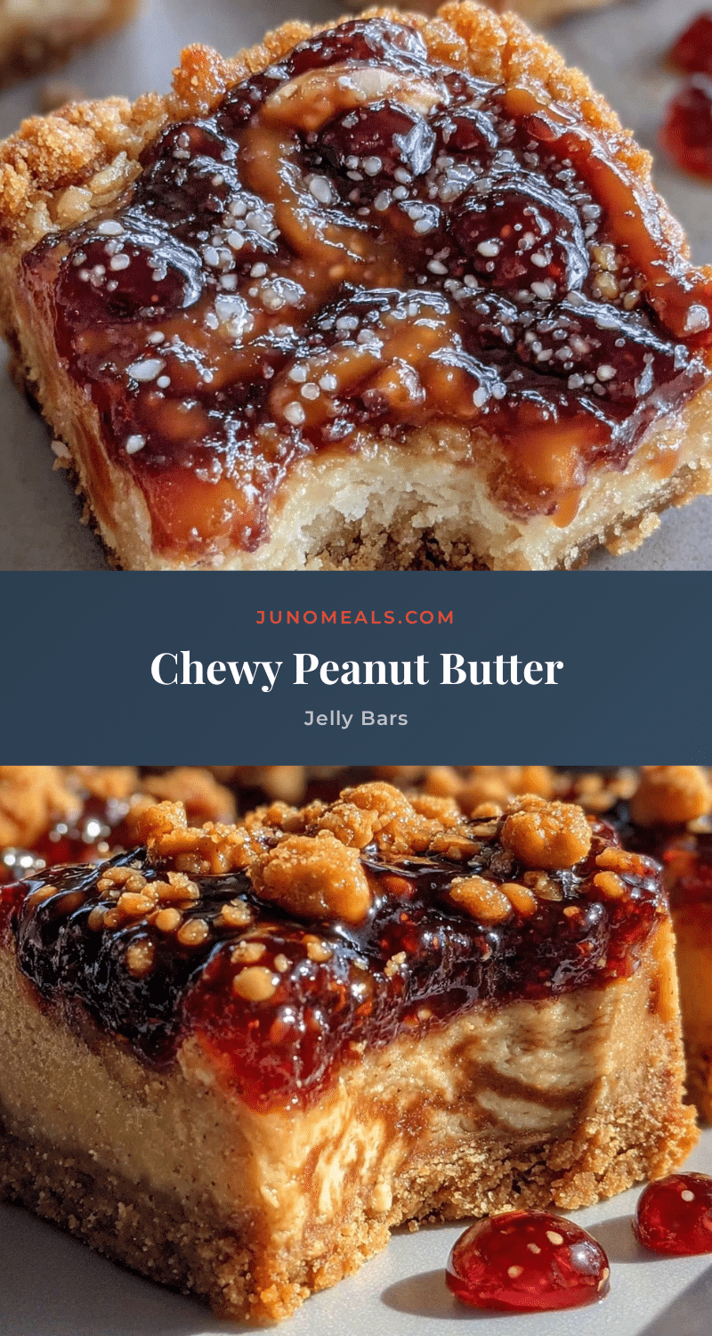 chewy peanut butter and jelly bars recipe