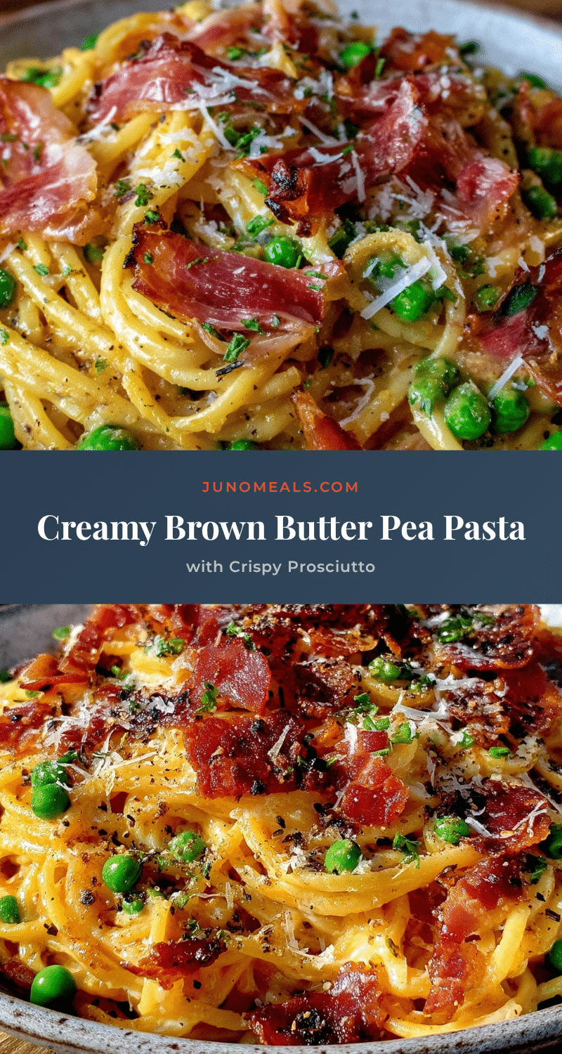 creamy brown butter pea pasta recipe