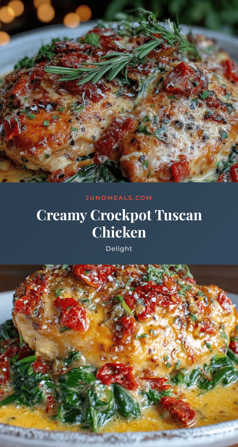 creamy crockpot tuscan chicken recipe