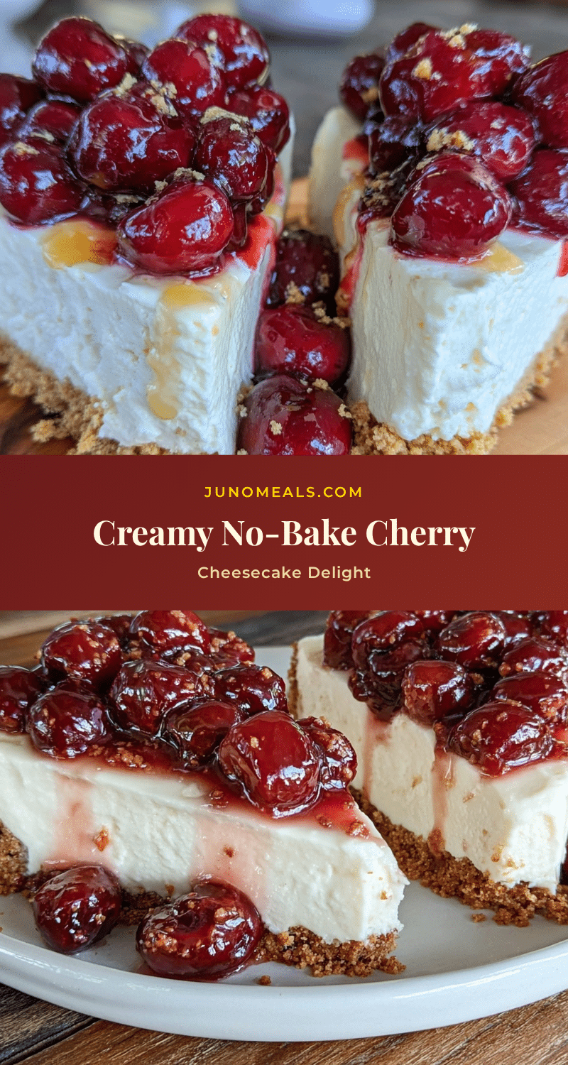 creamy no-bake cherry cheesecake delight recipe