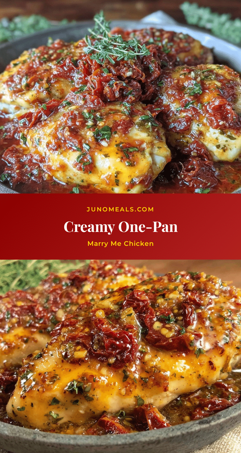 creamy one-pan marry me chicken recipe