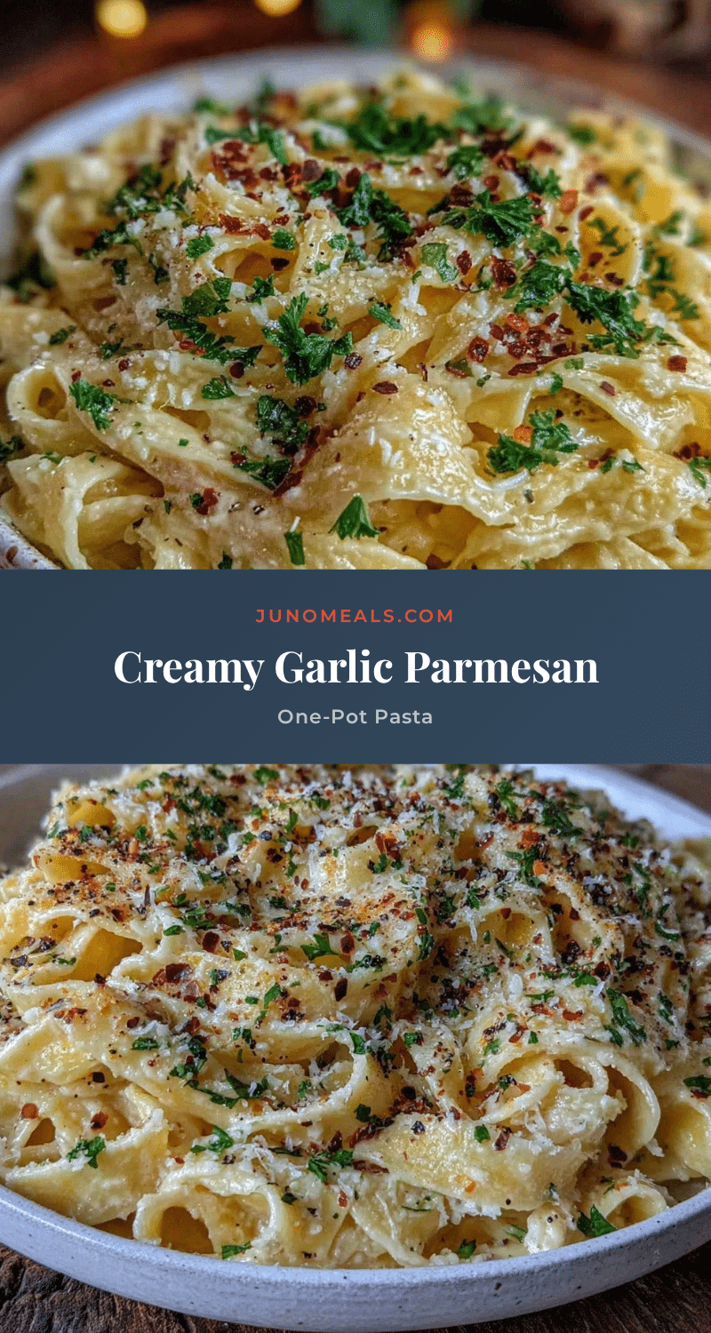 creamy one-pot garlic parmesan pasta recipe