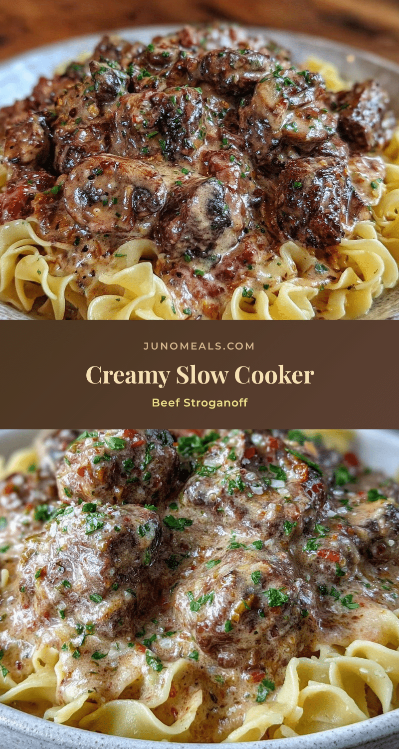 creamy slow cooker beef stroganoff recipe