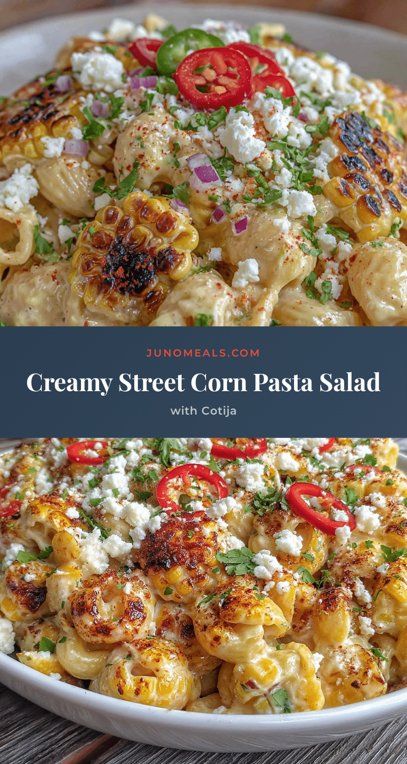 creamy street corn pasta salad recipe