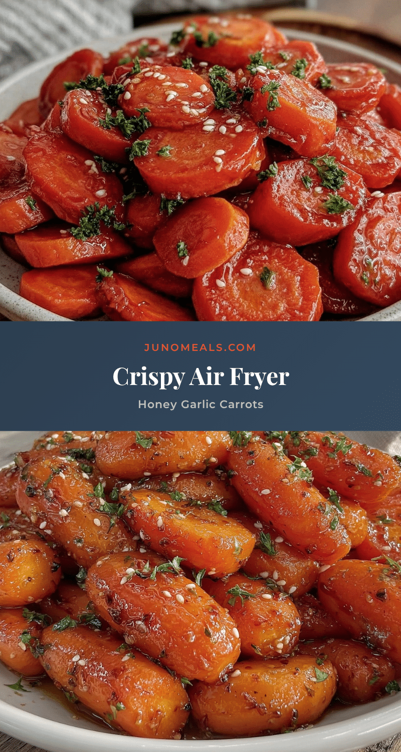 crispy air fryer honey garlic glazed carrots recipe