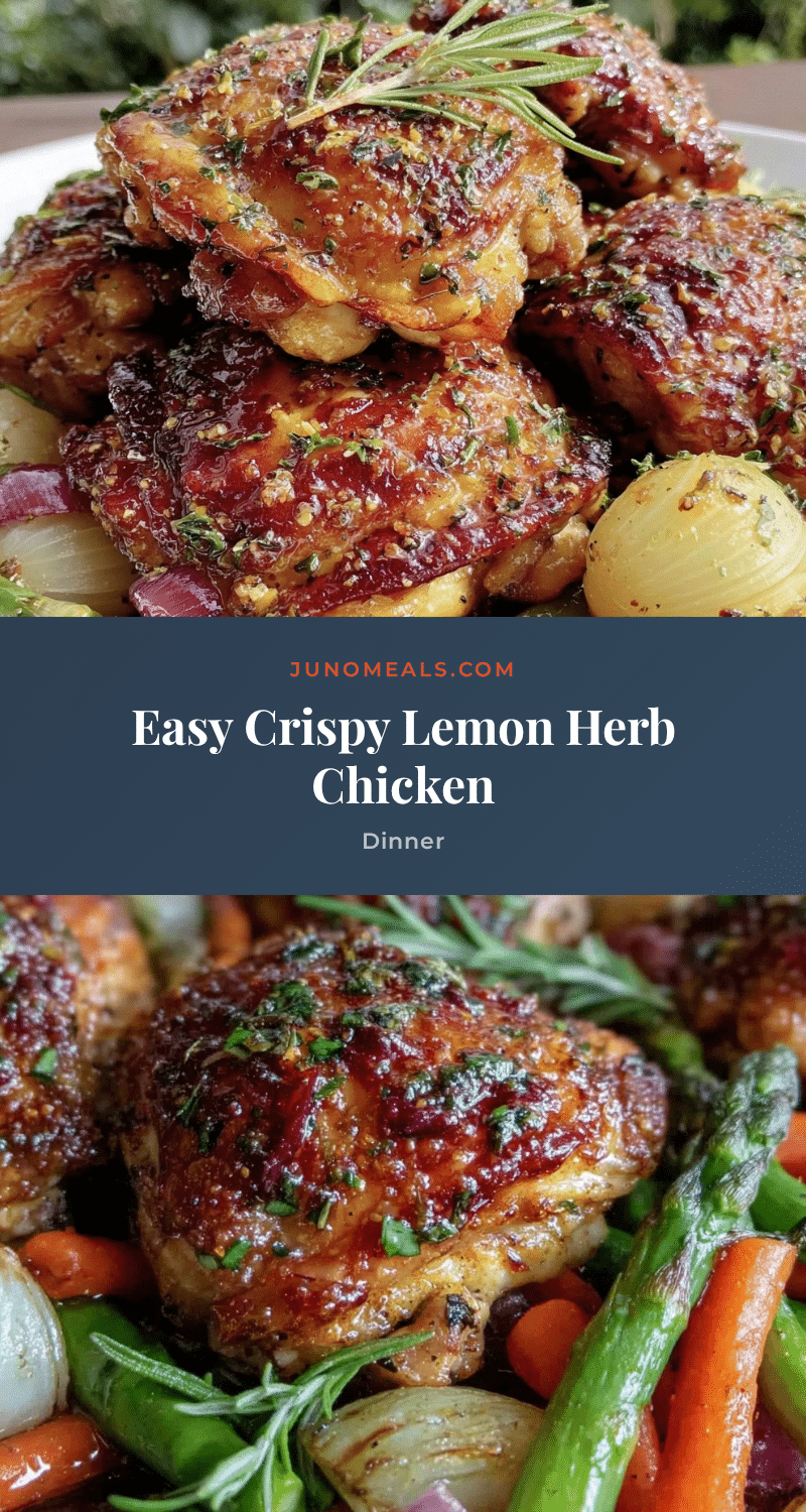 crispy sheet pan lemon herb chicken recipe