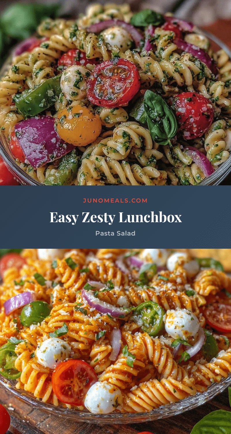 Easy Zesty Lunchbox Pasta Salad recipe