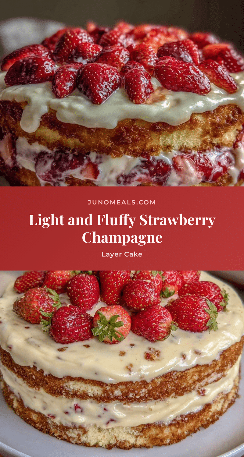 fluffy strawberry champagne layer cake recipe