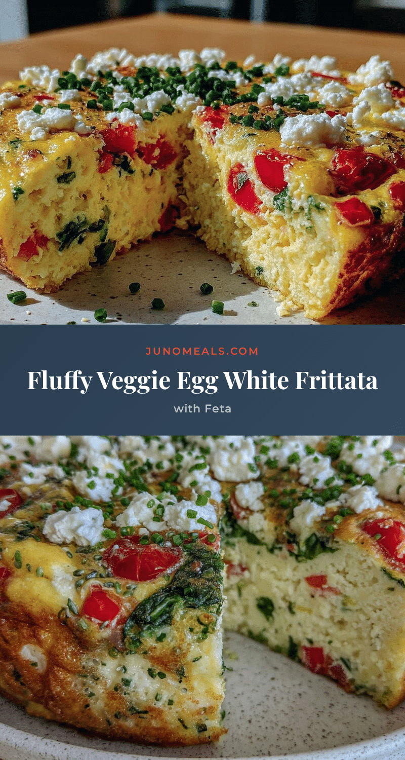 fluffy veggie egg white frittata with feta recipe