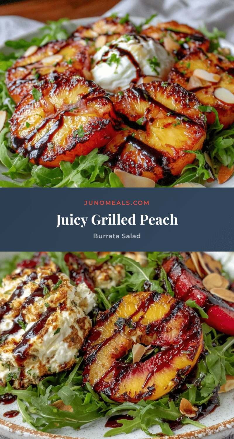 fresh grilled peach and burrata salad recipe