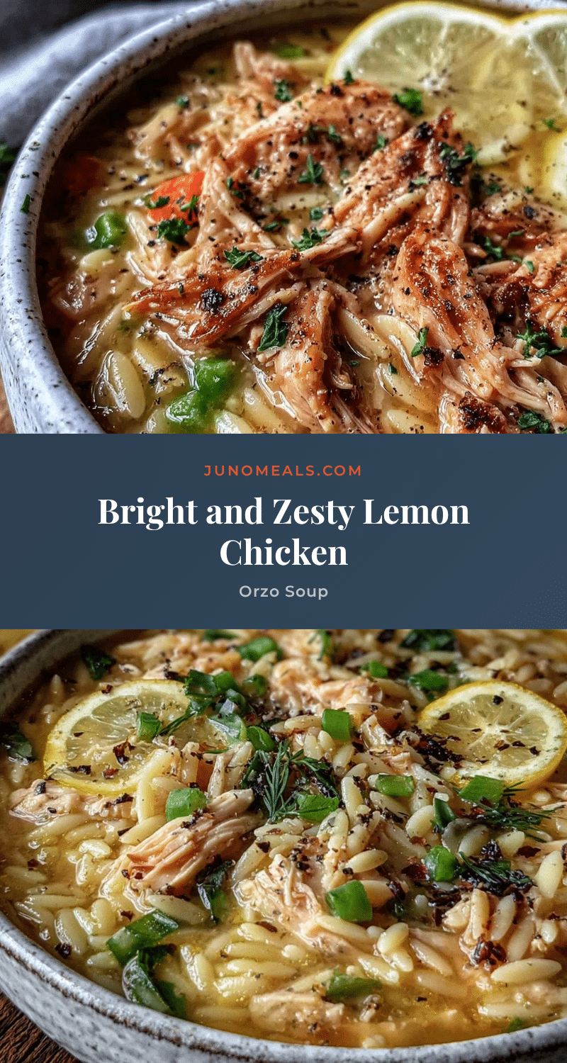 fresh lemon chicken orzo soup recipe