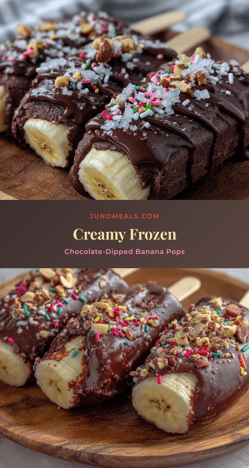 frozen chocolate-dipped banana pops recipe
