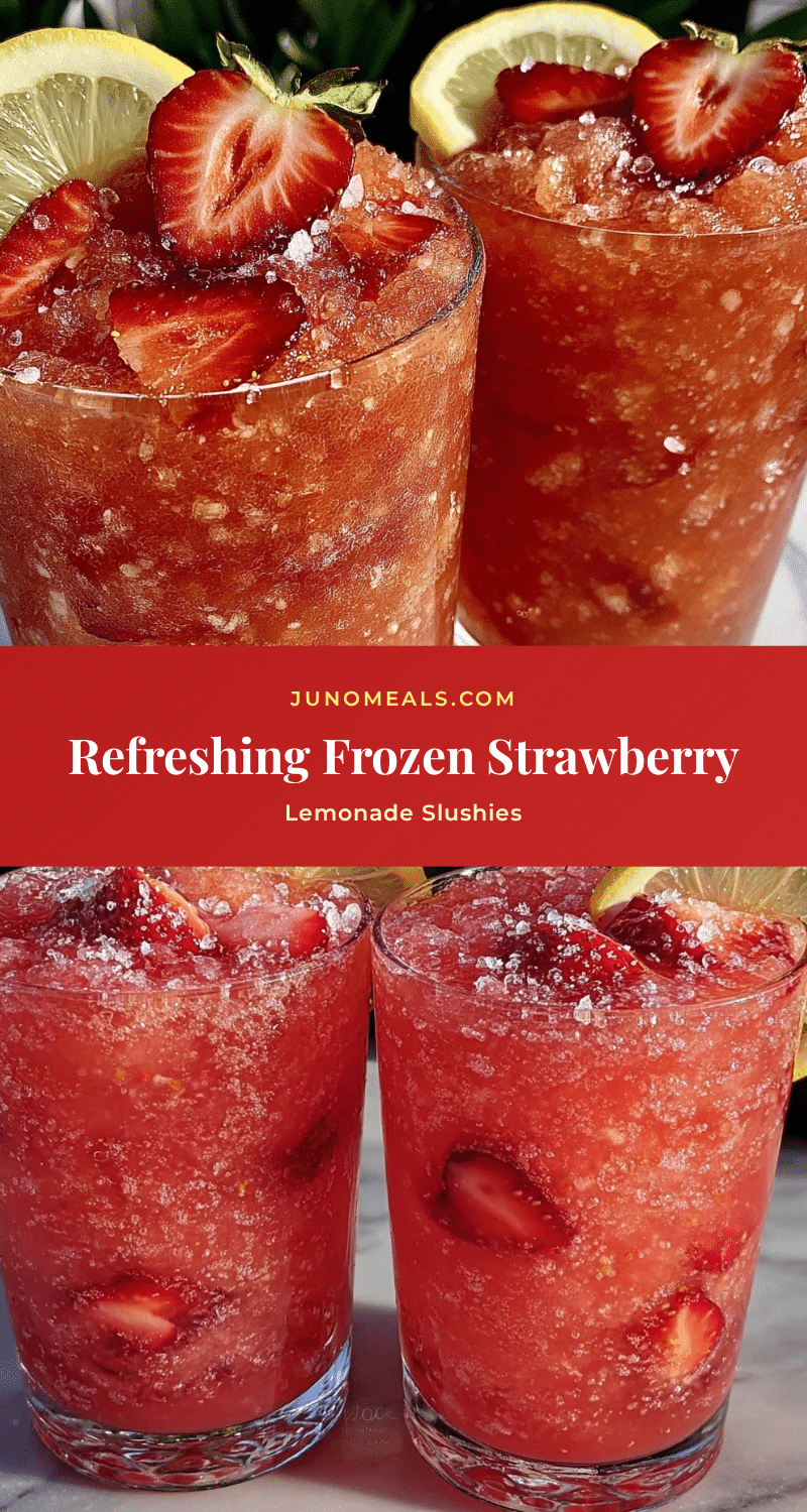 frozen strawberry lemonade slushies recipe