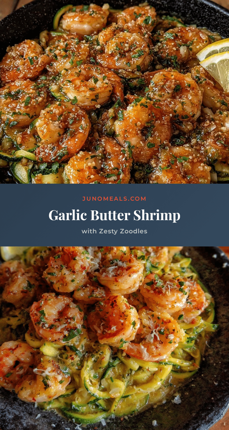 garlic butter shrimp and zucchini noodles recipe