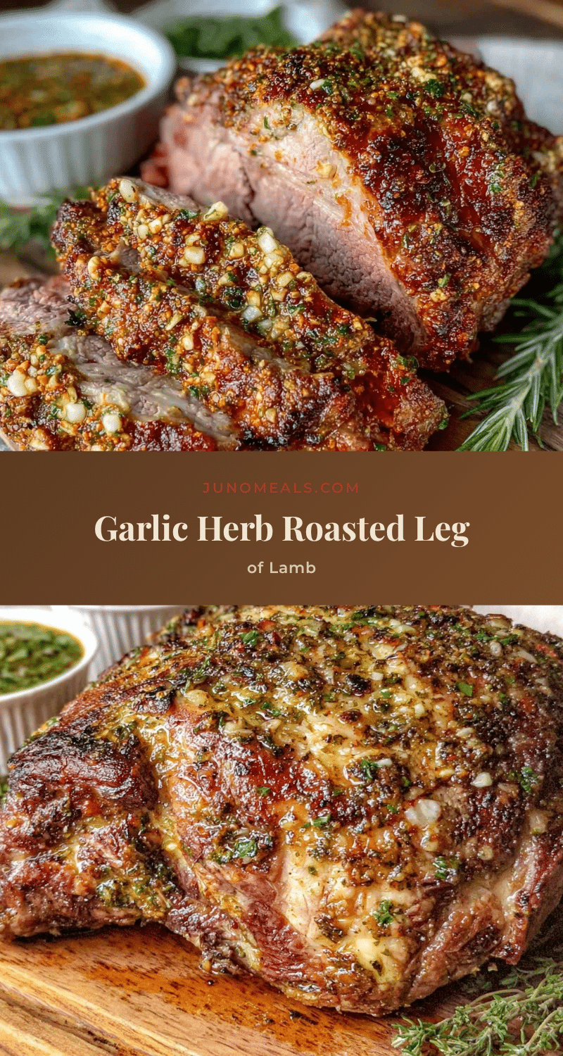 garlic herb roasted leg of lamb recipe
