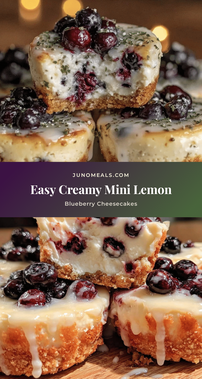mini lemon blueberry cheesecakes recipe