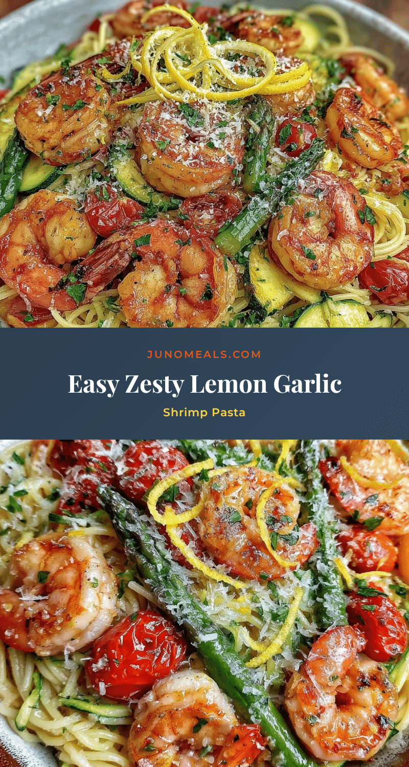 one-pot lemon garlic shrimp pasta primavera recipe