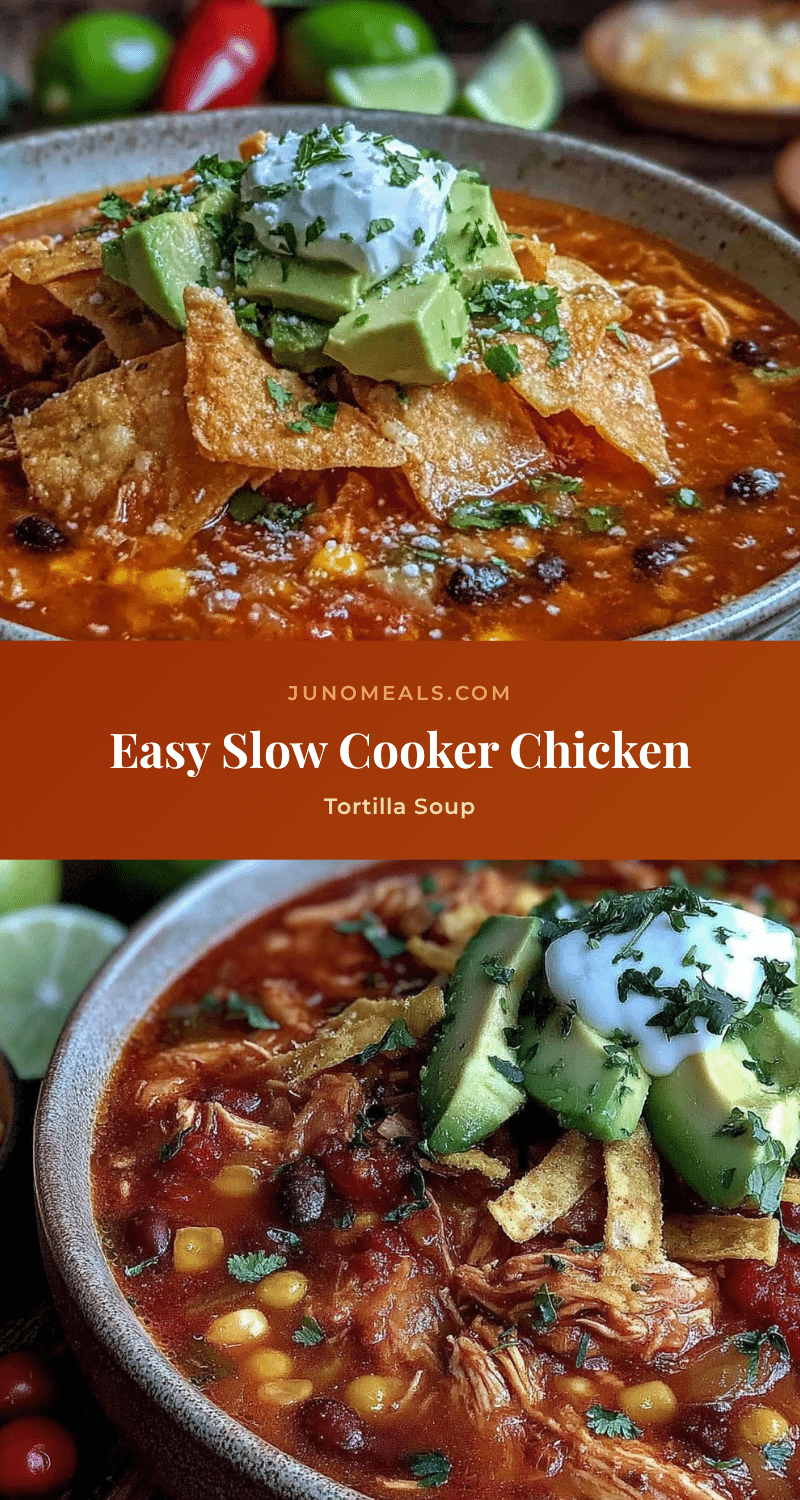slow cooker chicken tortilla soup recipe