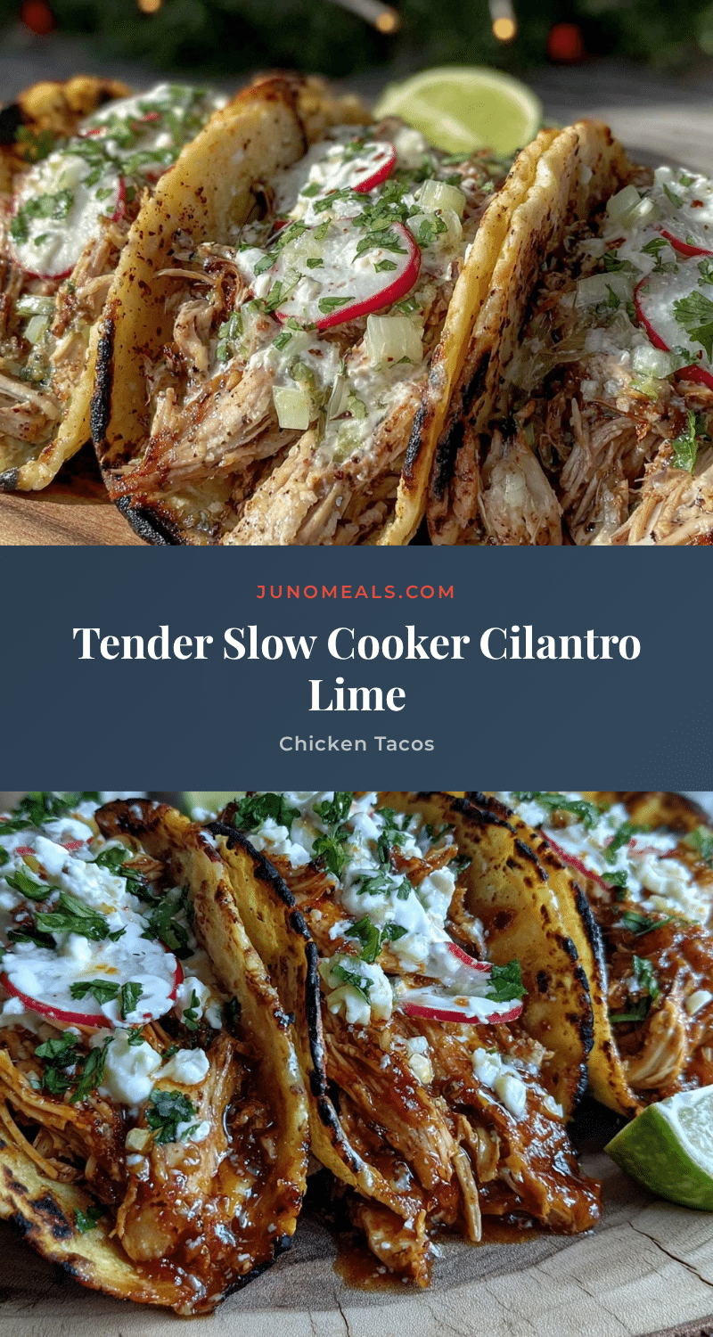 slow cooker cilantro lime chicken tacos recipe