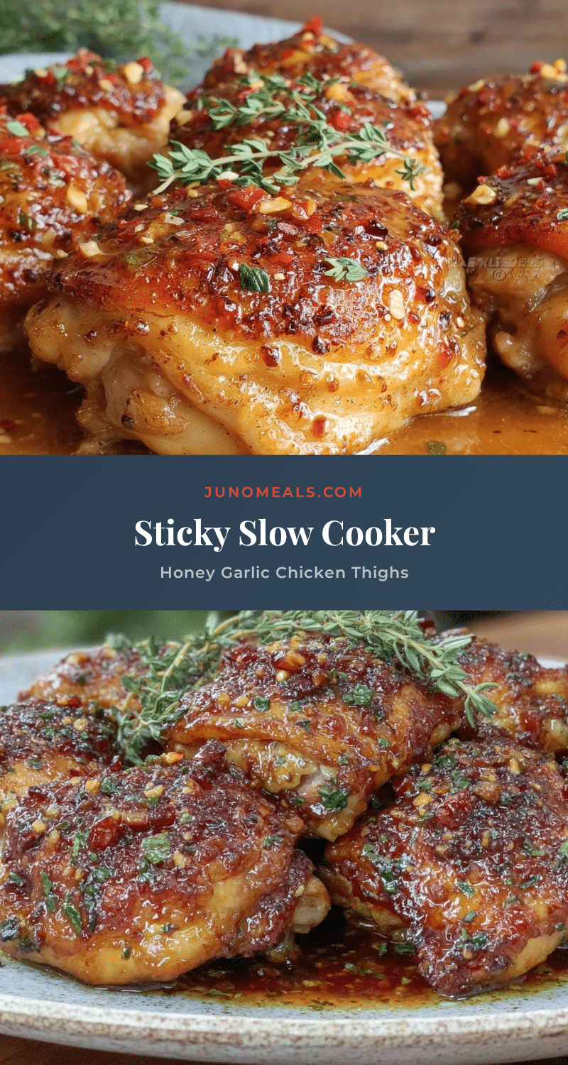slow cooker honey garlic chicken thighs recipe