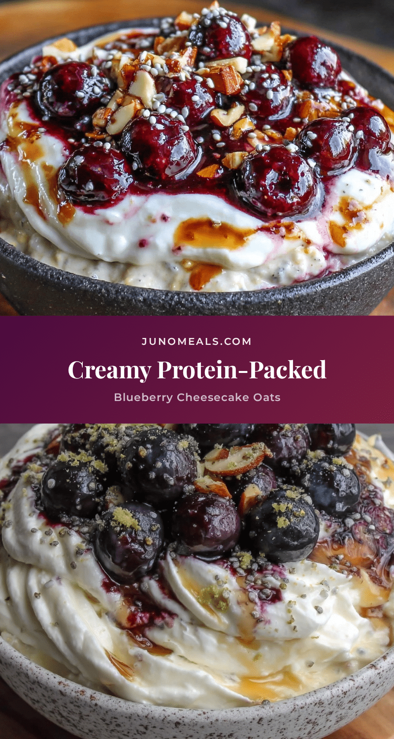 blueberry cheesecake overnight oats recipe