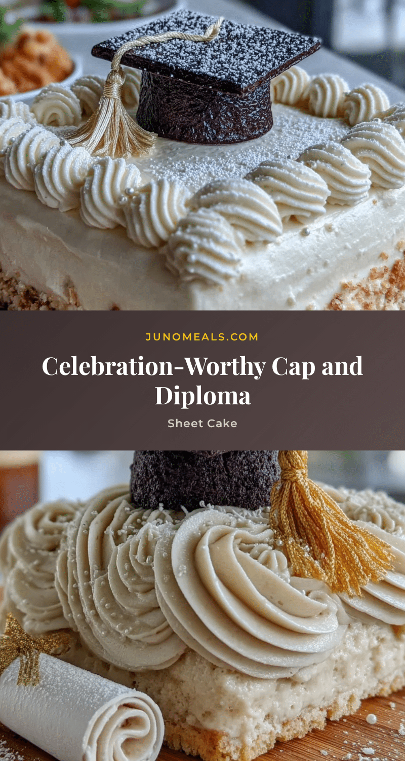 cap and diploma decorated sheet cake recipe