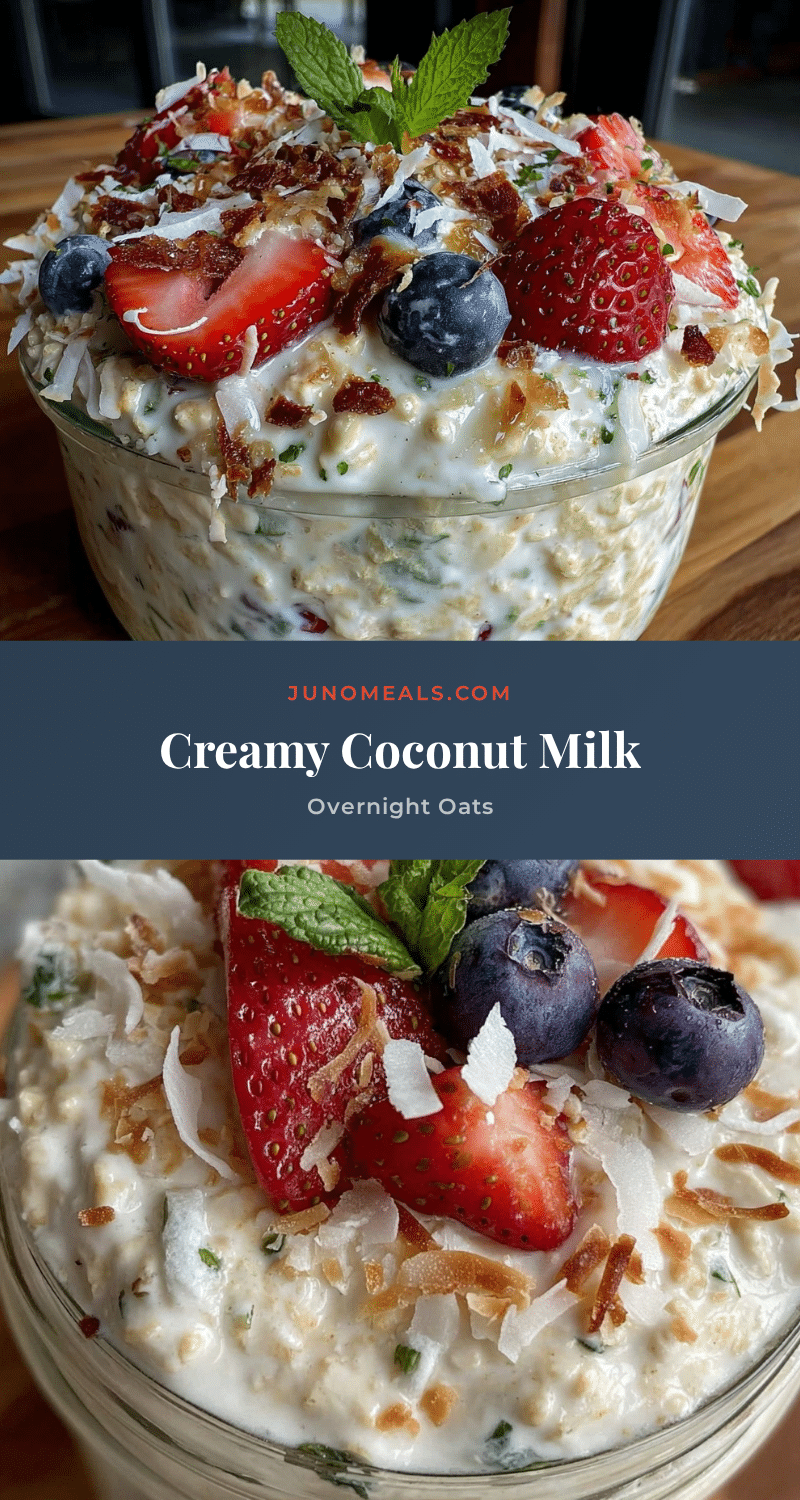 creamy coconut milk overnight oats recipe