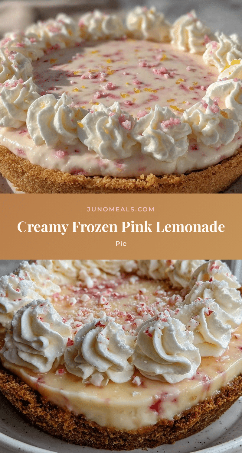 creamy frozen pink lemonade pie recipe