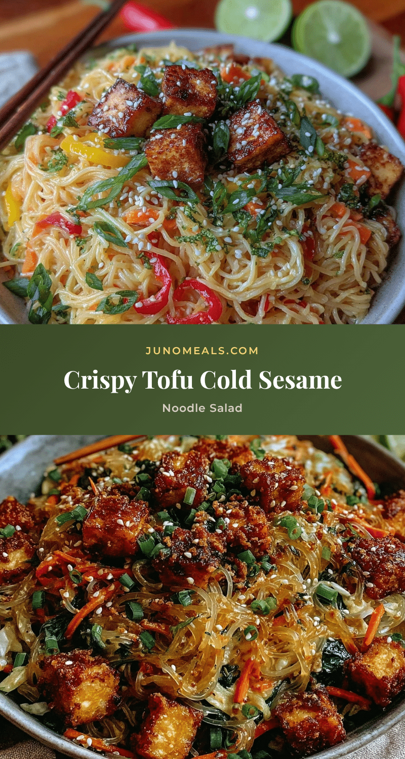 crispy cold asian sesame noodle salad with tofu recipe