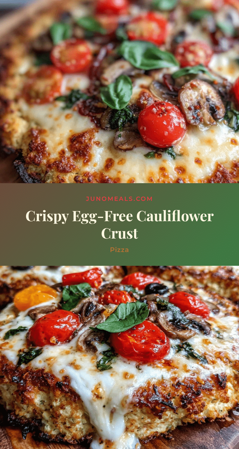 crispy egg-free cauliflower crust pizza recipe