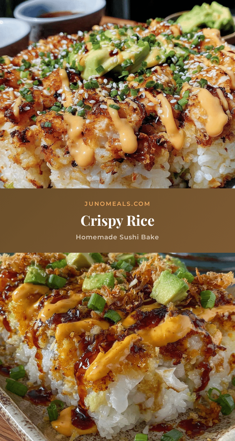 crispy homemade sushi bake recipe