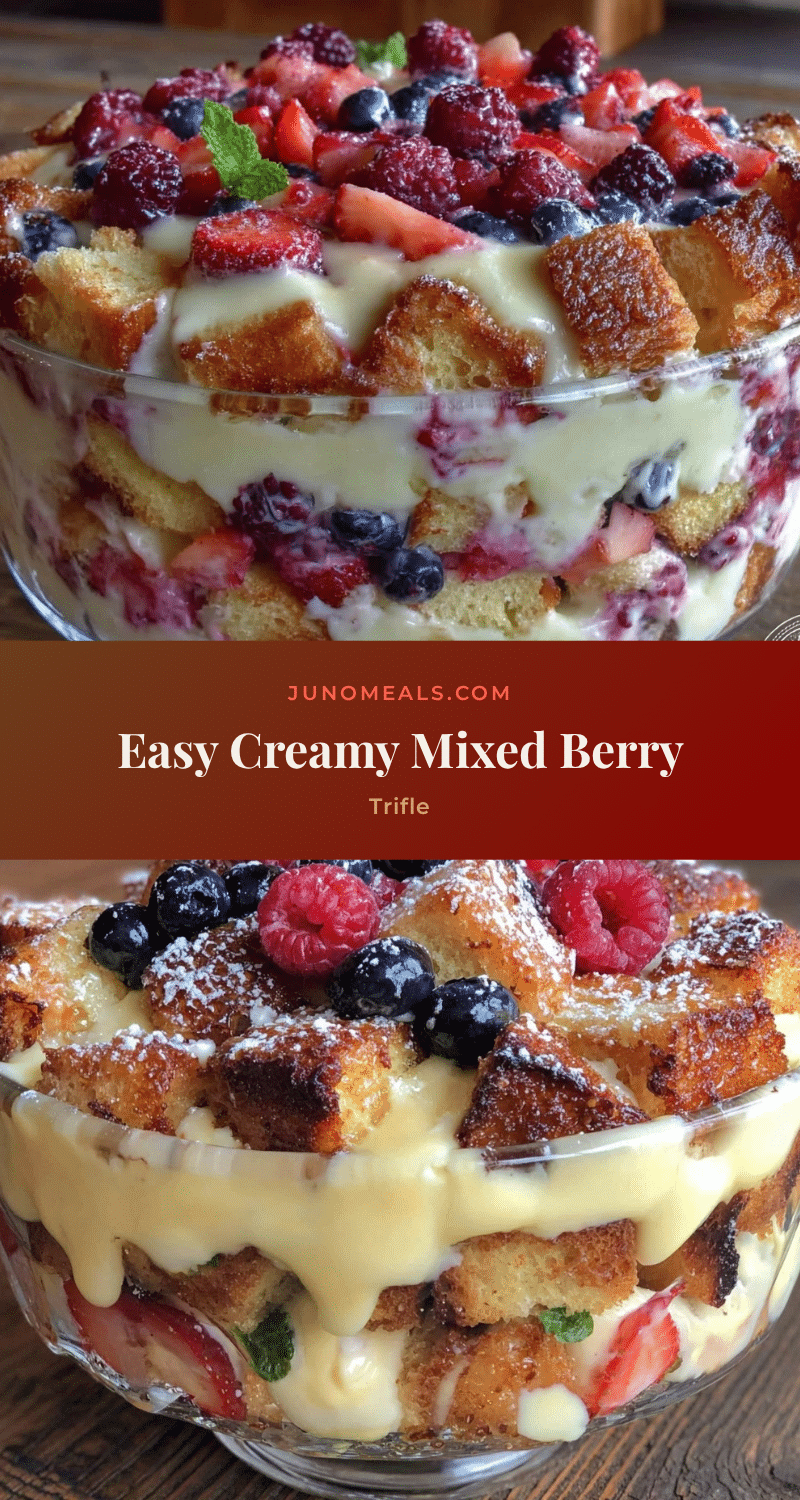 easy creamy mixed berry trifle recipe recipe