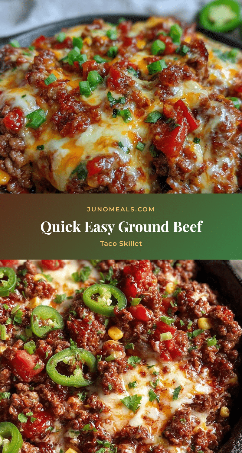 easy ground beef taco skillet recipe