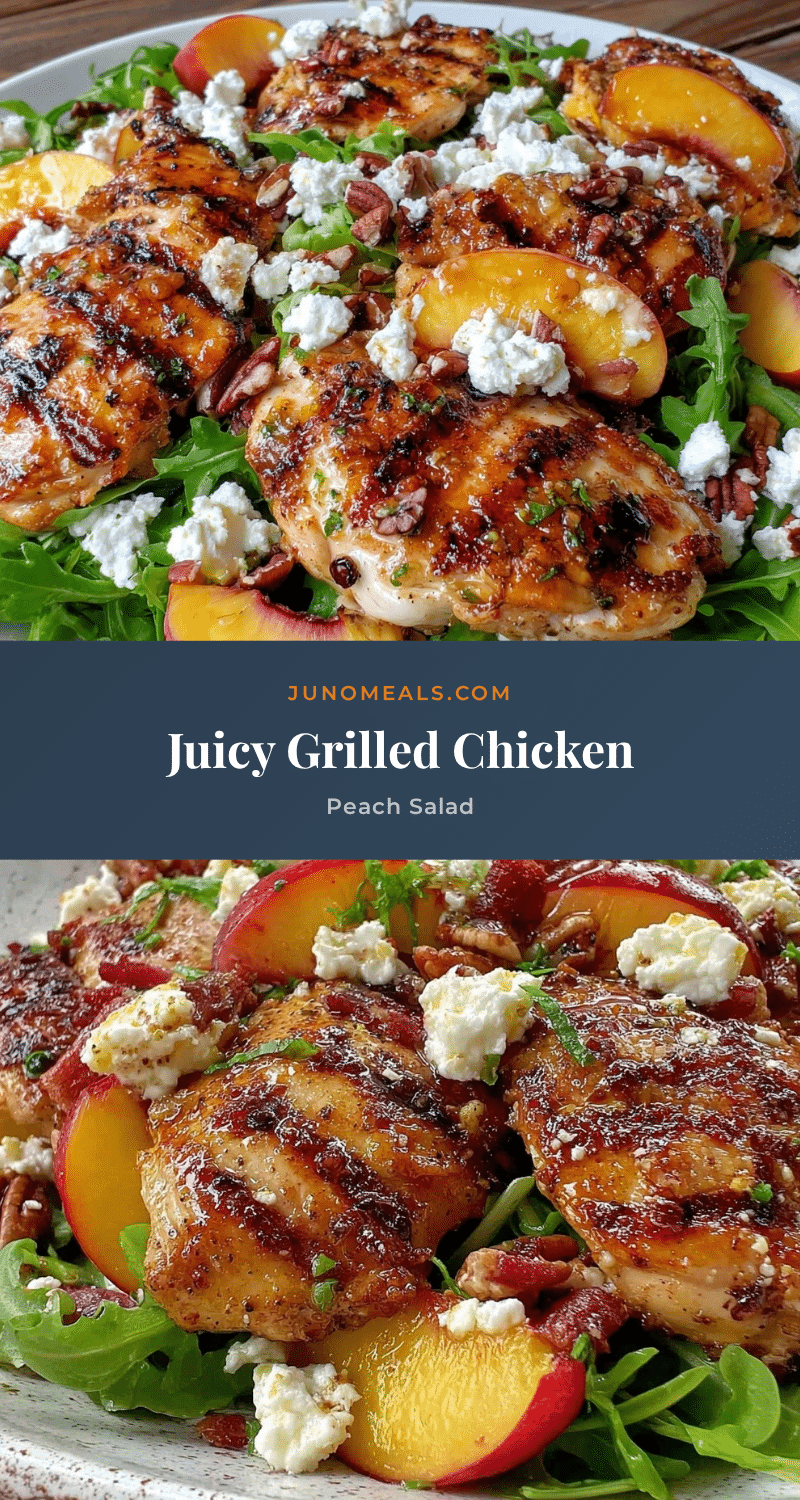 fresh grilled chicken and peach salad recipe