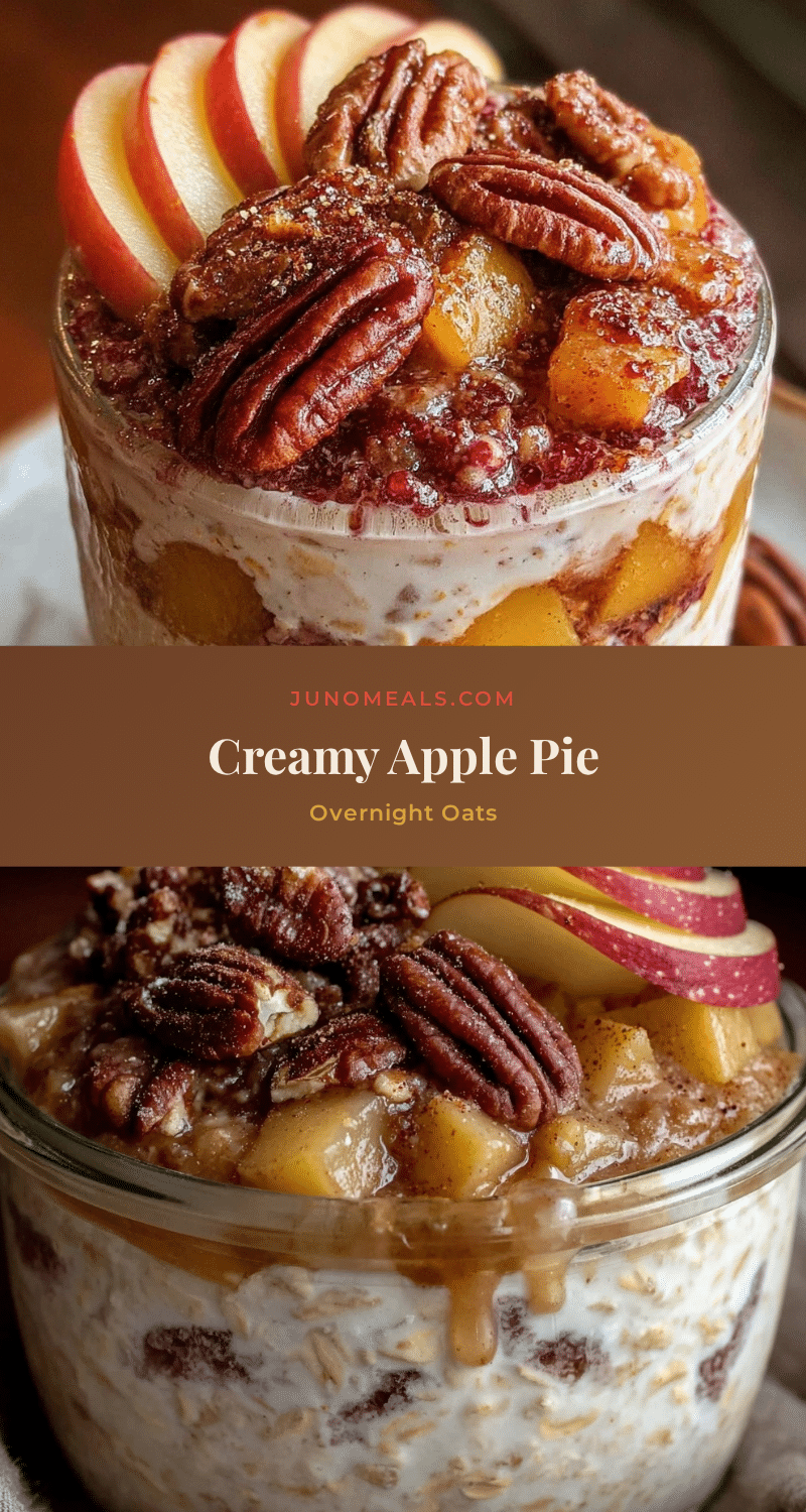 healthy apple pie overnight oats recipe