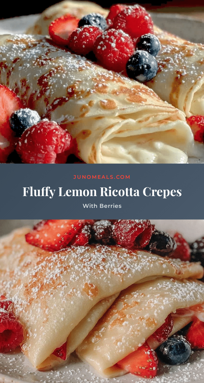 lemon ricotta stuffed crepes recipe